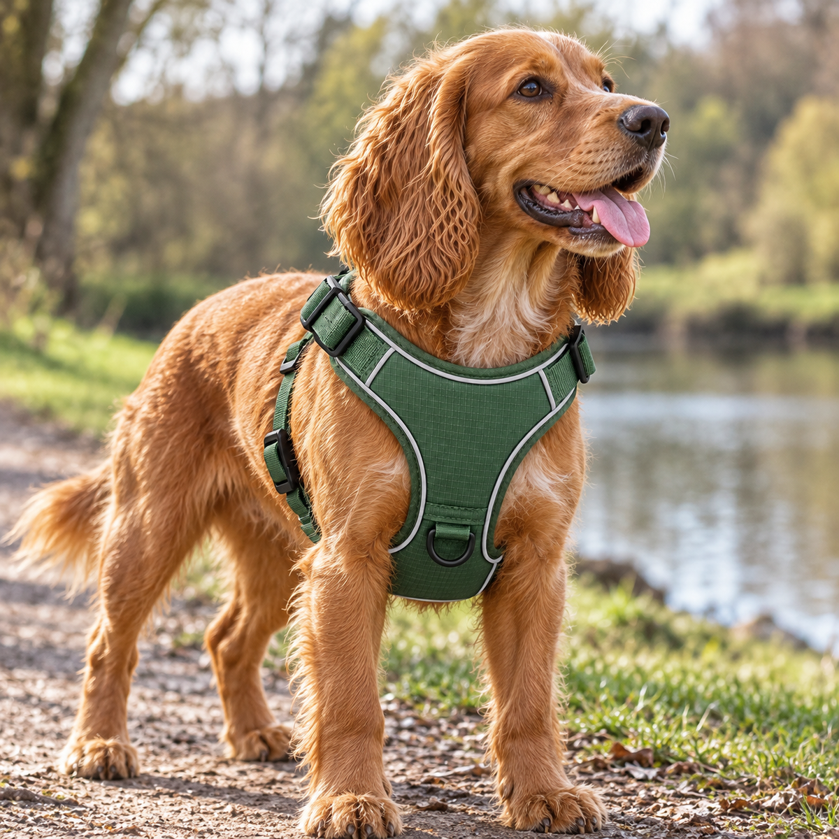 Forest Green Dog Harness