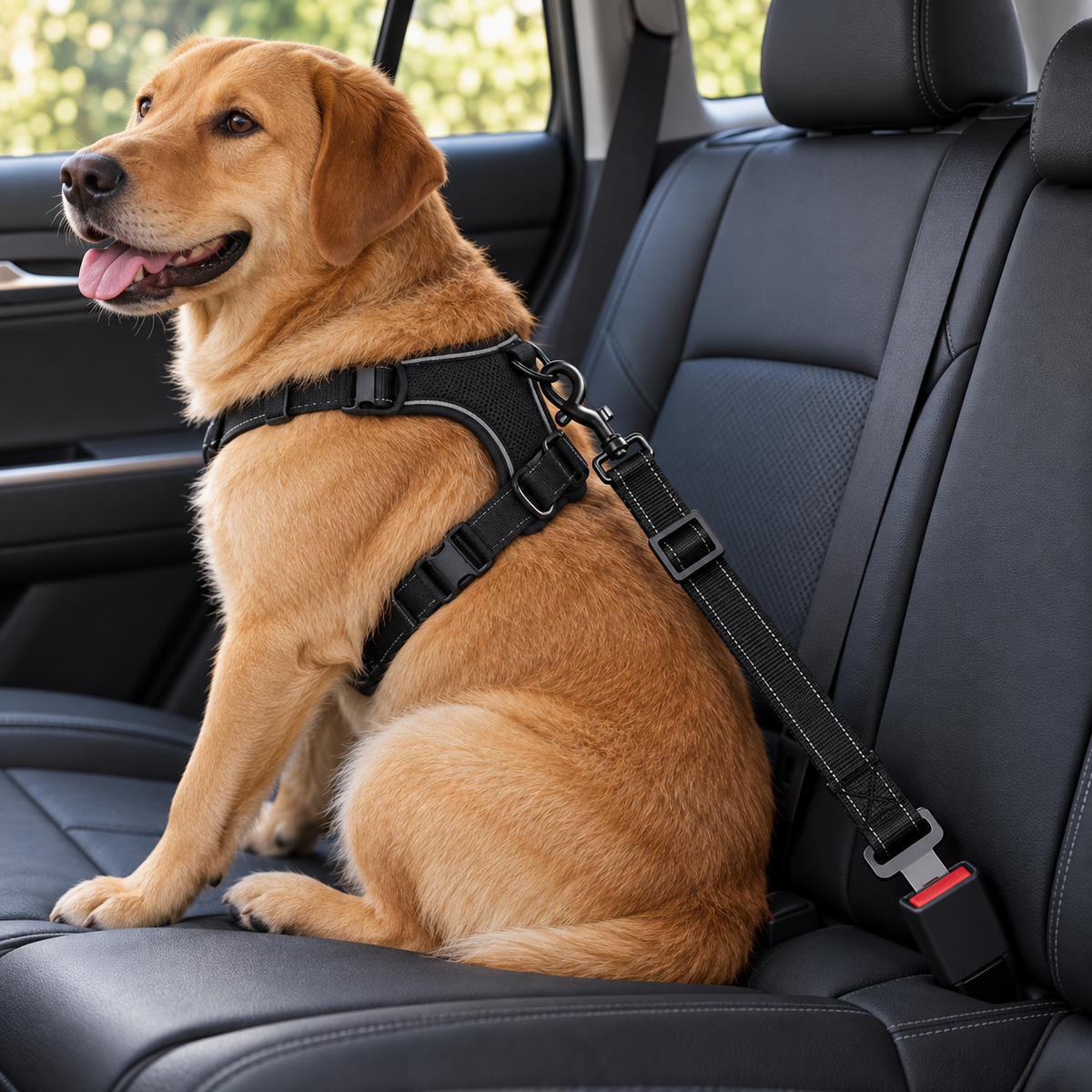 Black Dog Car Tether