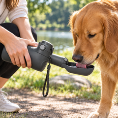 Charcoal Dog Water Bottle