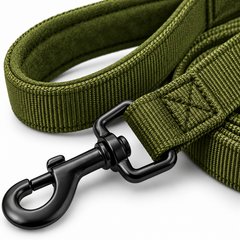 Olive Padded Dog Leash