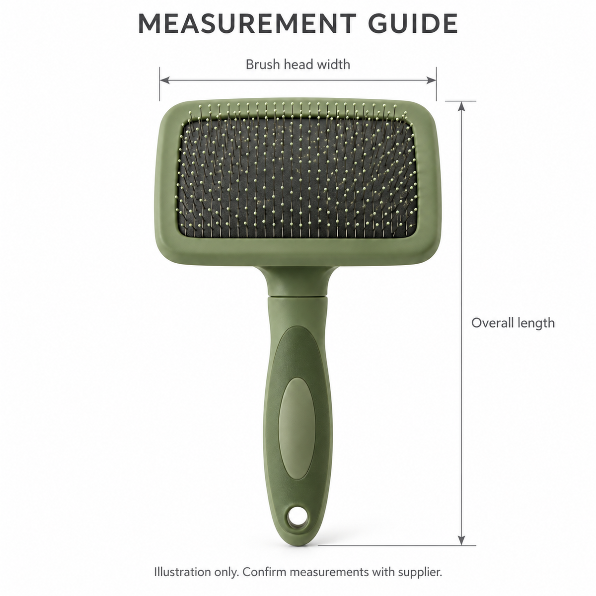 Olive Dog Grooming Brush