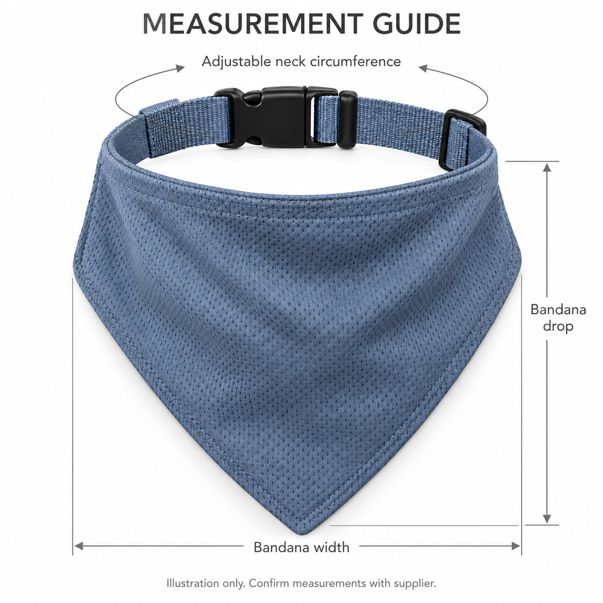 Blue Grey Cooling Bandana